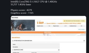 英特尔 i5-L16G7 跑分曝光：5 核 5 线程，迷你体型
