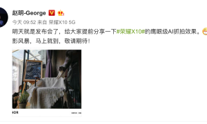 赵明分享荣耀X10抓拍样张：摄影风暴，马上就到