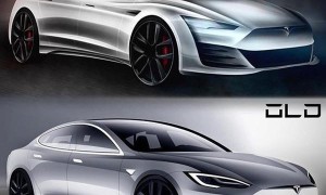 造型更具侵略性，全新特斯拉Model S渲染图曝光
