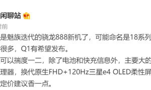魅族 18 曝光：搭载骁龙 888，有望第一季度发布