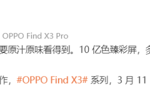 原生 10 亿色屏幕加持，OPPO Find X3 为你还原臻彩世界