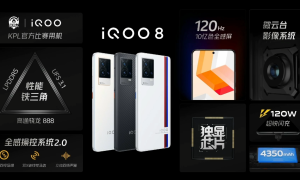 手机端首发：iQOO 8将适配《王者荣耀》120帧模式