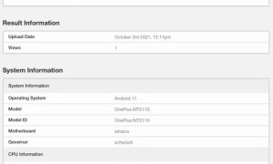 一加9RT现身GeekBench，将搭载骁龙888处理器