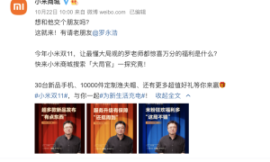 罗永浩担任“大局官”，小米双十一狂发补贴